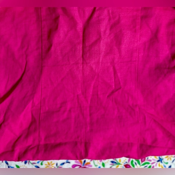 Ann Taylor Loft Linen Cotton slip dress pink ruffle spaghetti strap size 10 pink - Picture 13 of 16